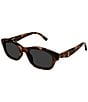 Yves Saint Laurent Women's Monogram YSL Triangle 53mm Rectangle Sunglasses - Image 1