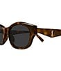 Yves Saint Laurent Women's Monogram YSL Triangle 53mm Rectangle Sunglasses - Image 3