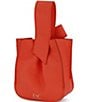 Color:Orange Blossom - Image 3 - Anthea Soft Grain Pebble Leather Wristlet Crossbody Bag