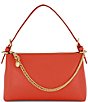 Color:Orange Blossom - Image 1 - Posen Chain Zip Top Shoulder Bag