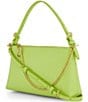 Color:Lime - Image 3 - Posen Chain Zip Top Shoulder Bag