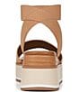 Color:Beige - Image 3 - Bailee Stretch Platform Wedge Sandals