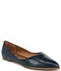 Color:Navy - Image 1 - Hill Leather Pointed Toe Flats