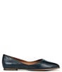 Color:Navy - Image 2 - Hill Leather Pointed Toe Flats