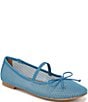 Color:Azure Blue - Image 1 - Idra Mary Jane Mesh Ballet Flats