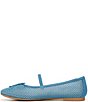 Color:Azure Blue - Image 5 - Idra Mary Jane Mesh Ballet Flats