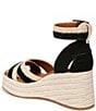 Color:Natural/Black - Image 4 - Naomi Raffia Espadrille Platform Wedge Sandals