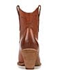 Color:Cognac - Image 3 - Roslyn Leather Western Ankle Booties
