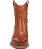 Color:Cognac - Image 6 - Roslyn Leather Western Ankle Booties