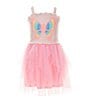 Color:Pink - Image 1 - Little Girls 2-6X Sleeveless Crocheted-Butterfly Bodice/Tutu Mesh Skirted Fit-And-Flare Dress