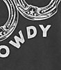 Zutter Knit Crew Neck Short Sleeve Howdy Horseshoe Graphic Tee, Color:Black - Image 4