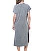 Color:Olive - Image 2 - Short Sleeve Roam Free Midi Dress