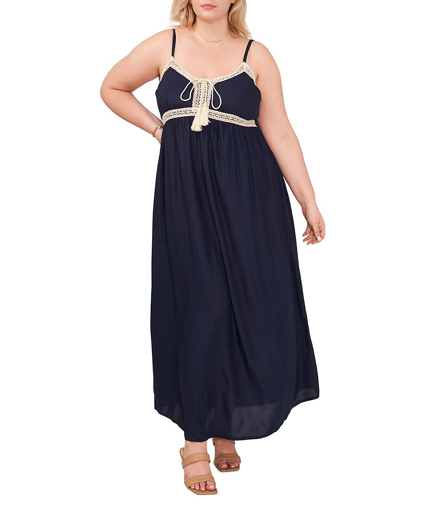 Size Sleeveless V-Neck Maxi Dress 