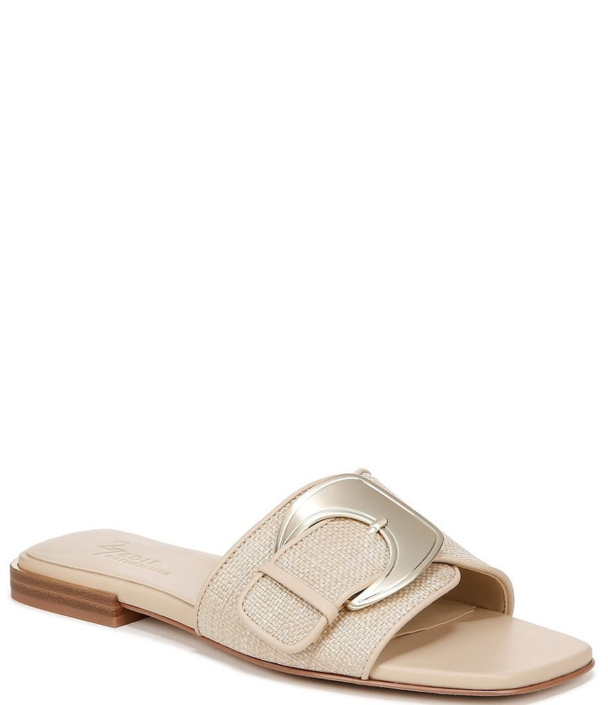 27 EDIT Naturalizer Naomi Premium Straw Oversized Buckle Casual Slide ...