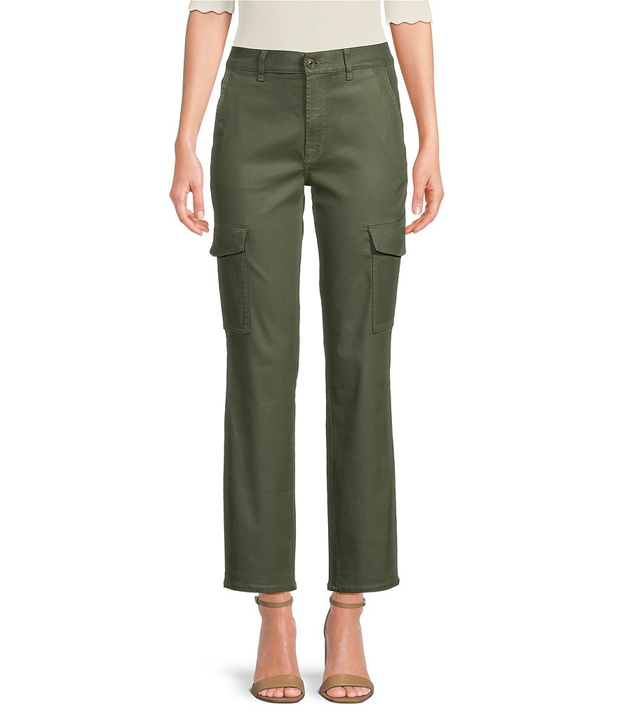 7 For All Mankind Logan Coated Mid Rise Straight Leg Cargo Pant | Dillard's