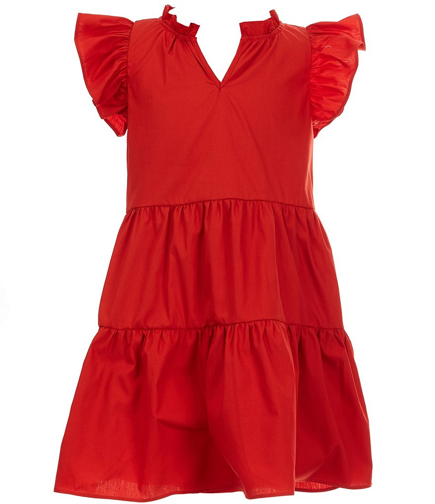 A Loves A Big Girls 7-16 Ruffle Cap Sleeve A-Line Tiered Dress | Dillard's