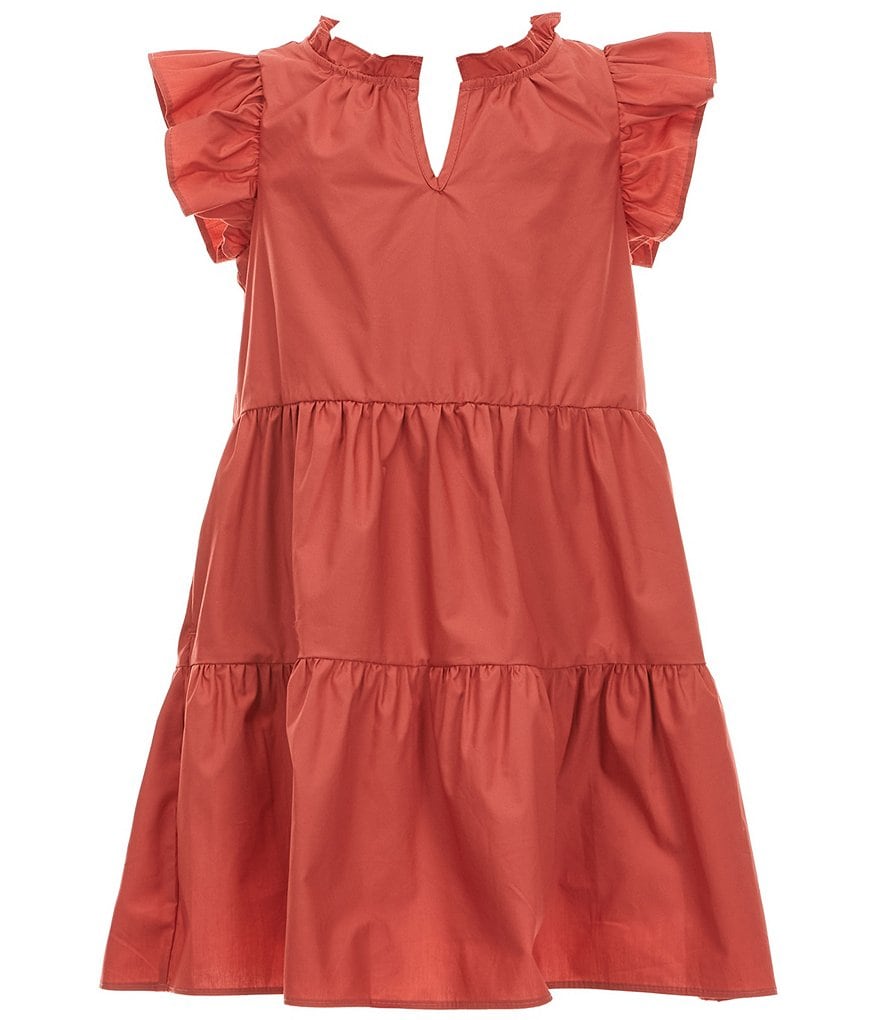 A Loves A Big Girls 7 16 Ruffle Cap Sleeve A Line Tiered Dress Dillard s