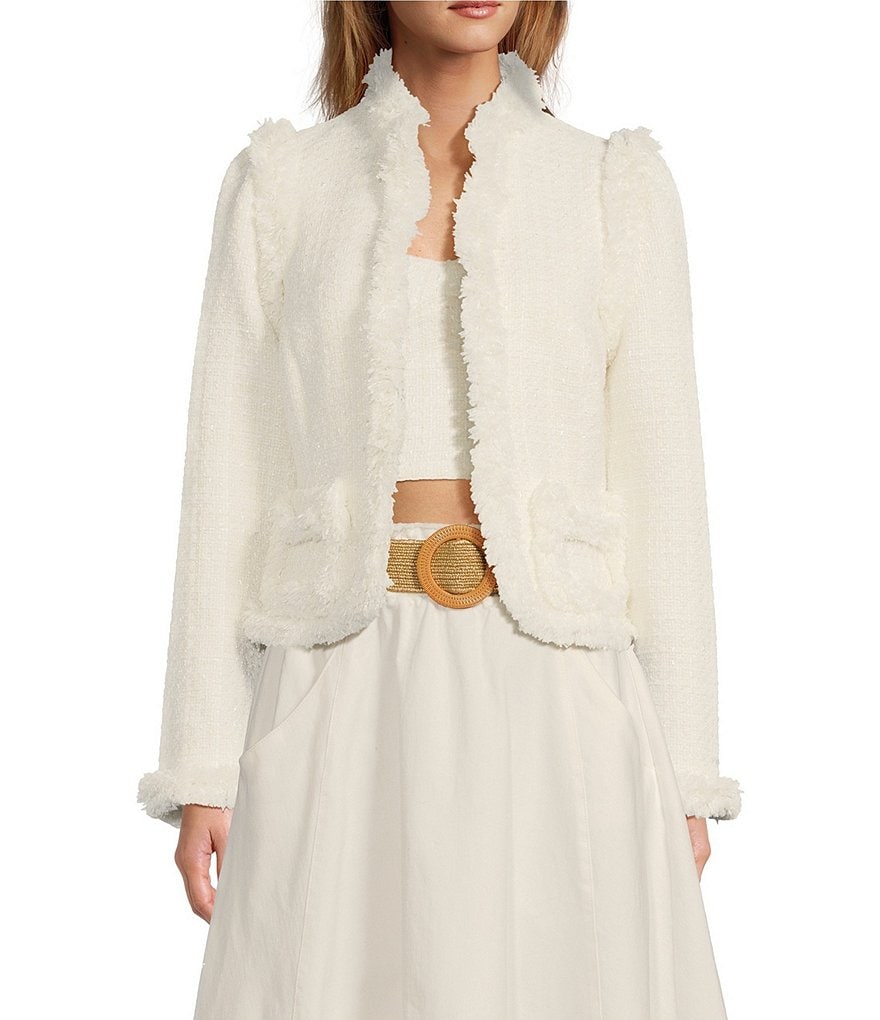 White hot sale open jacket