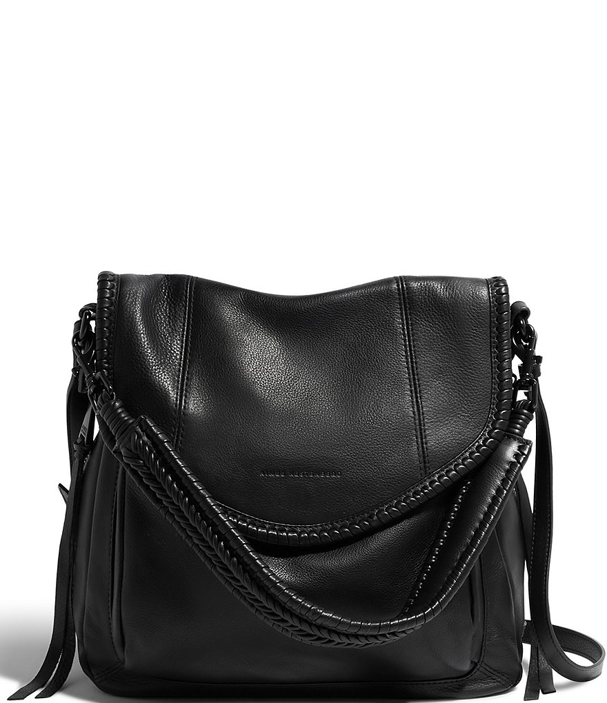 Aimee Kestenberg Black Leather Backpack Purse Black Chain Detail Shoulder  Bag | Black leather backpack, Leather backpack purse, Backpack purse