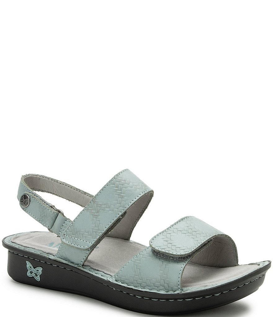 Alegria Verona Basketry Embossed Leather Adjustable Sandals | Dillard's