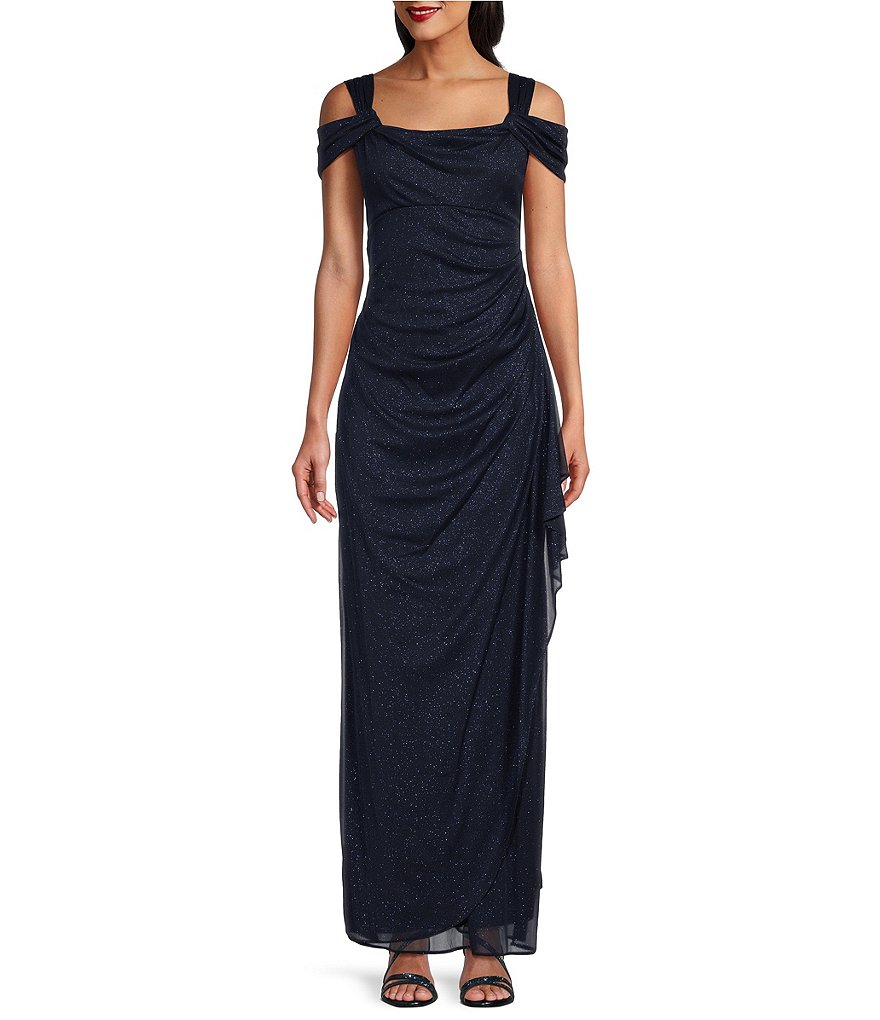 Alex evenings outlet cold shoulder gown