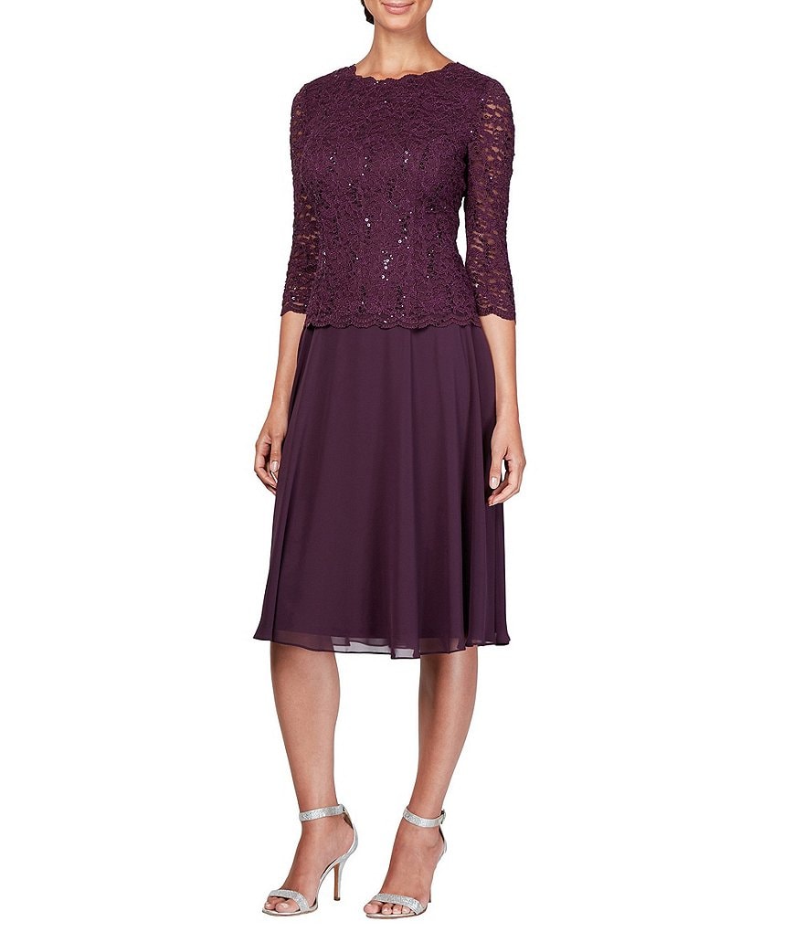 alex evenings mock two piece dress