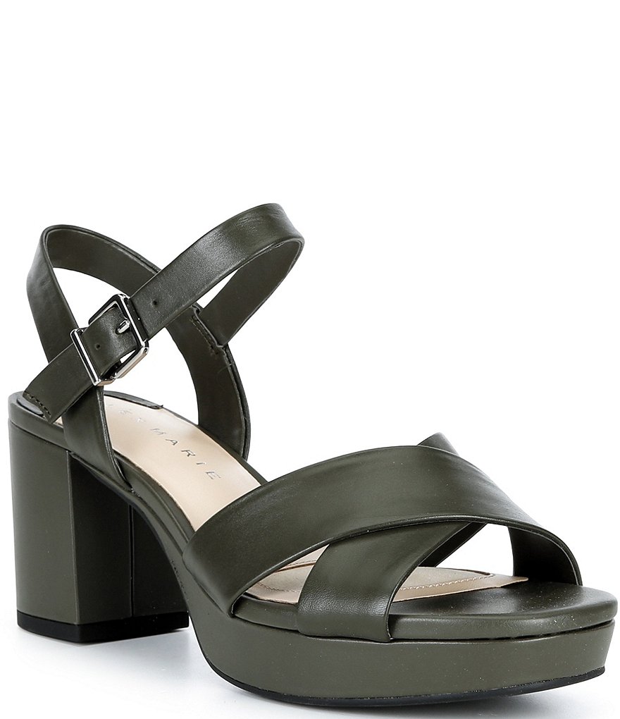 Alex Marie Anette Leather Cross Band Platform Sandals | Dillard's