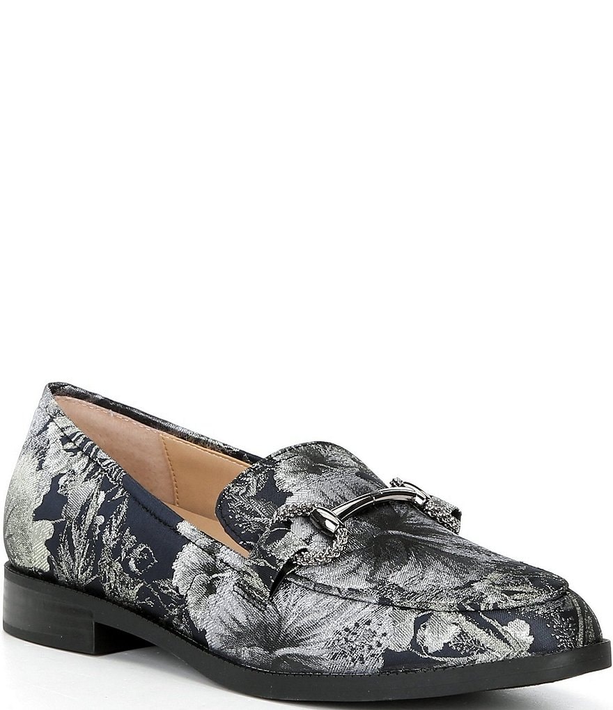 Alex Marie Gilmore Two Printed Jacquard Bit Buckle Loafers Dillard's