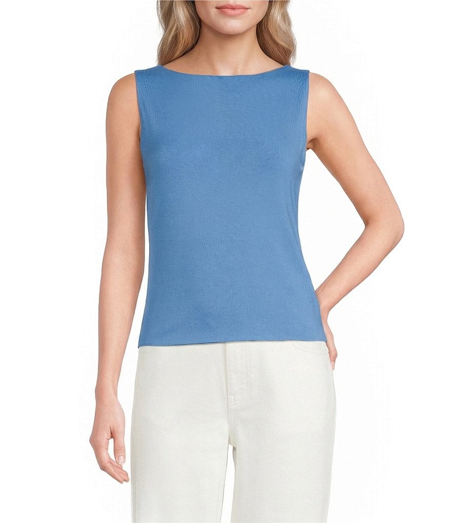 Alex Marie Mercy Boat Neck Sleeveless Rayon Jersey Top | Dillard's