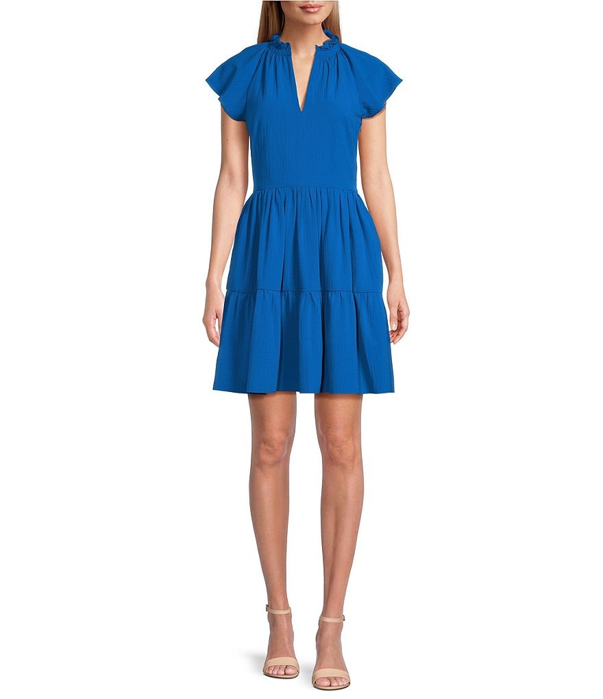 Alex Marie Vanya V-Neck Short Sleeve Dress | Dillard's