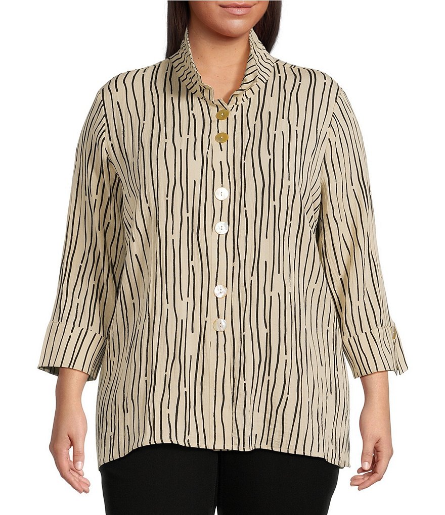 【KOOLOSET】Pigment Stripe Collar Long Sleeve 00000000_zi_8cfad866-5e0d-4ccc