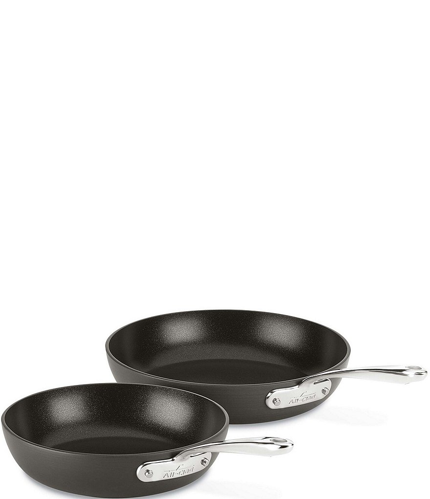 All-Clad H9112S64 Essentials Nonstick Fry Pan Set 2-Piece Grey