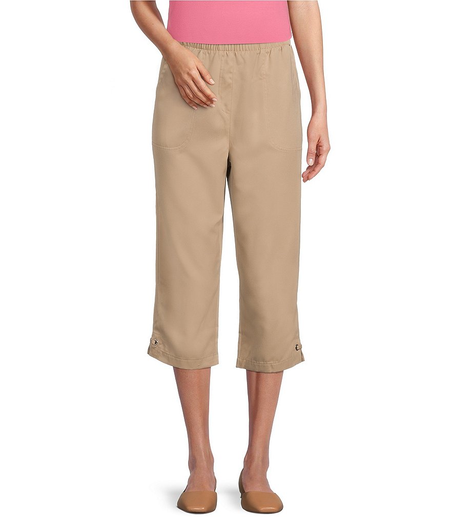 Allison Daley Pull-On Twill Straight Leg Capri Pants | Dillard's