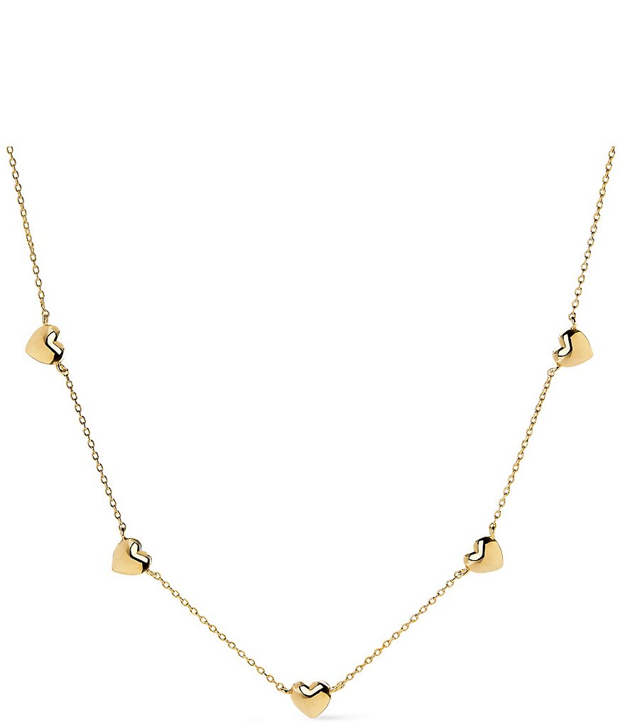 Lev Mini Heart Station Collar Necklace