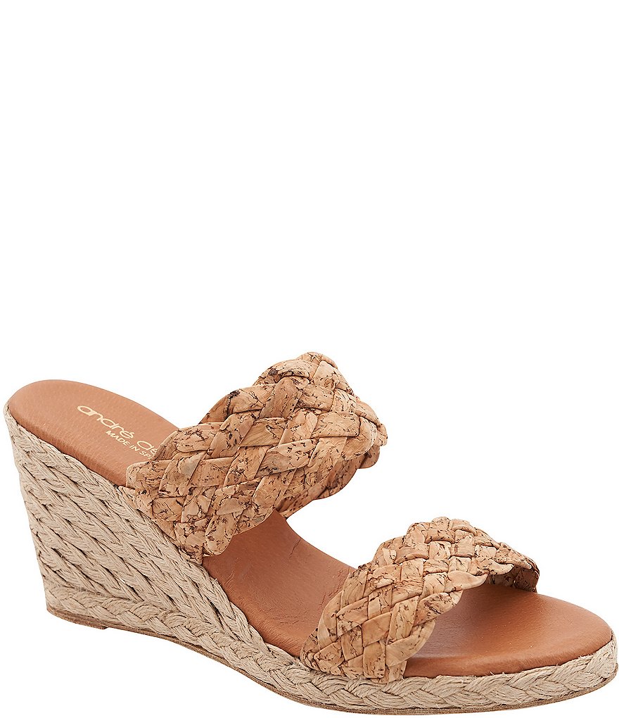 Andre Assous Aria Platinum Espadrille Wedge Sandal