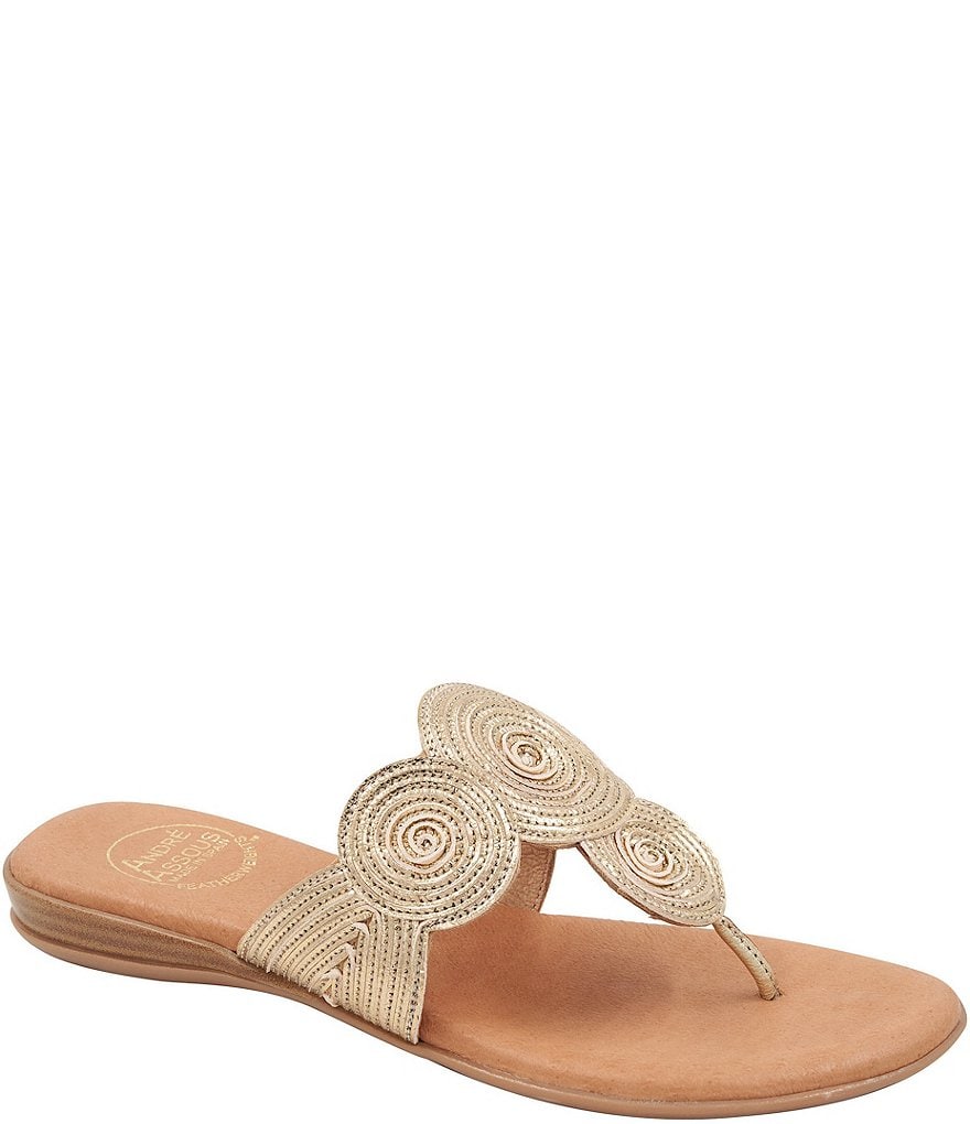 Andre Assous Nikky Woven Textile Thong Sandals | Dillard's