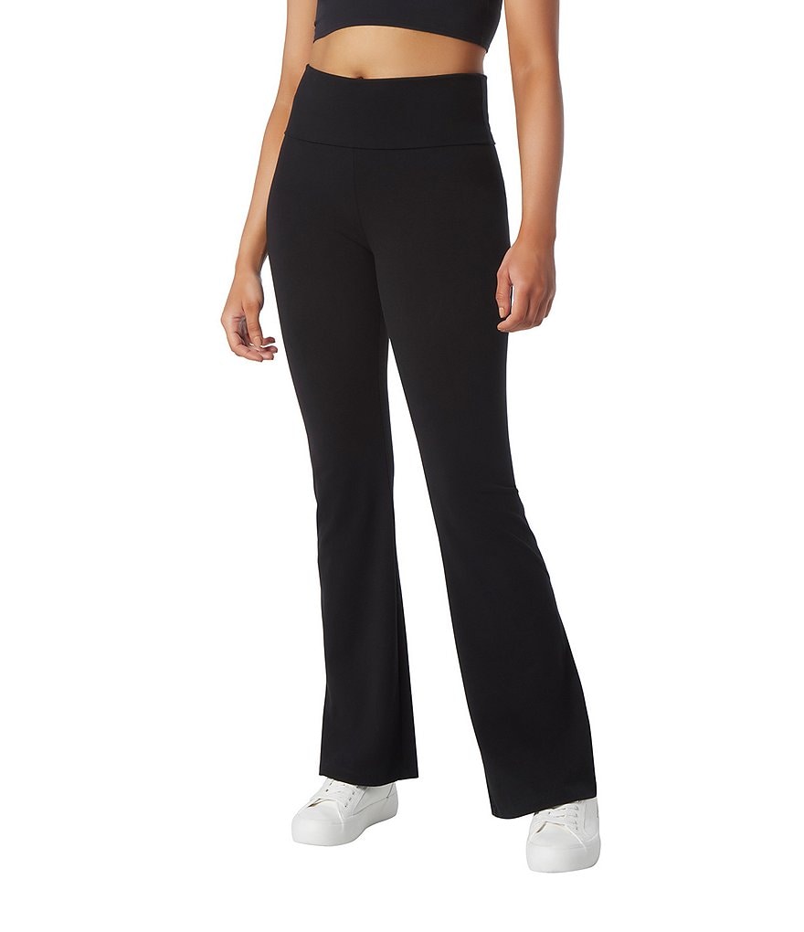 Andrew Marc Sport Stretch High Waisted Ankle Ruched Hem Pull-On Leggings