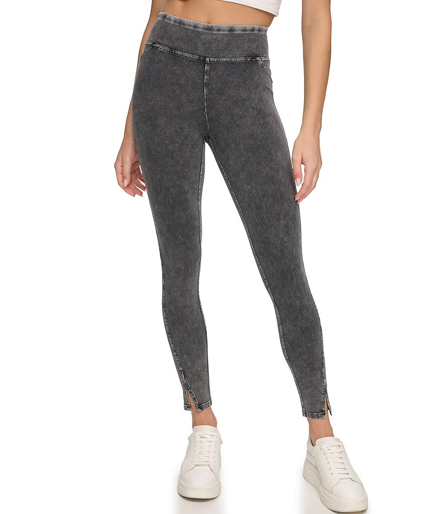 Marc New York Performance Womens Crop Legging with Twisted Side Details