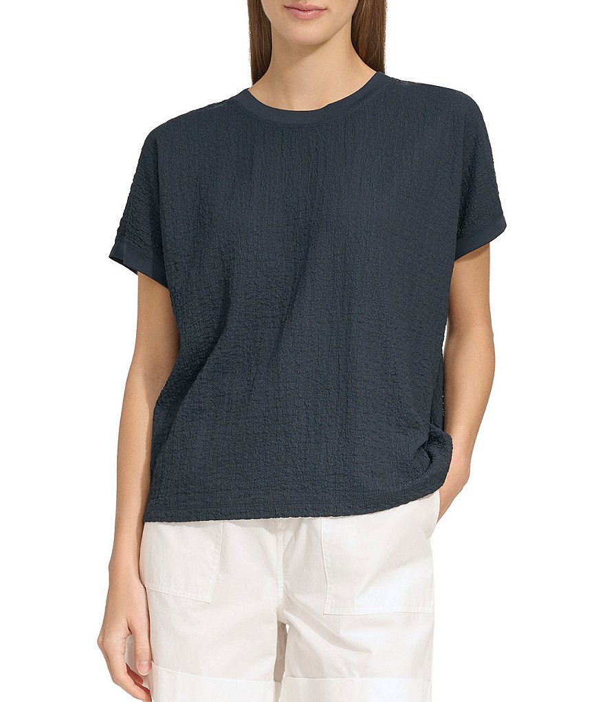 Short Sleeve Knit Dolman Top