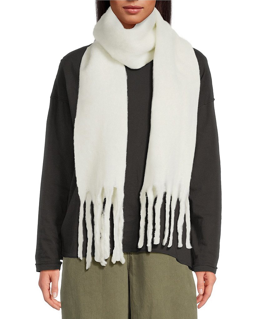 Anna & Ava Solid Fuzzy Oblong Scarf | Dillard's