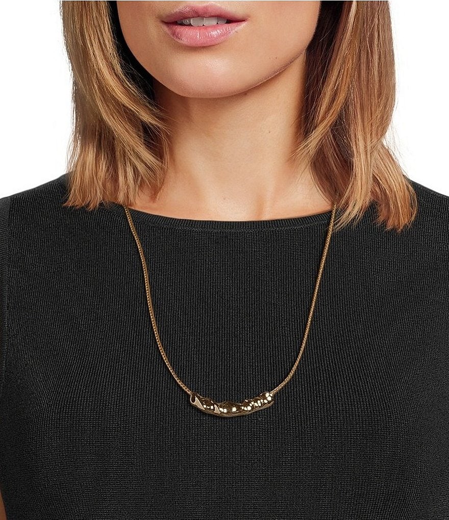 Twisted Bar Cord Statement Necklace