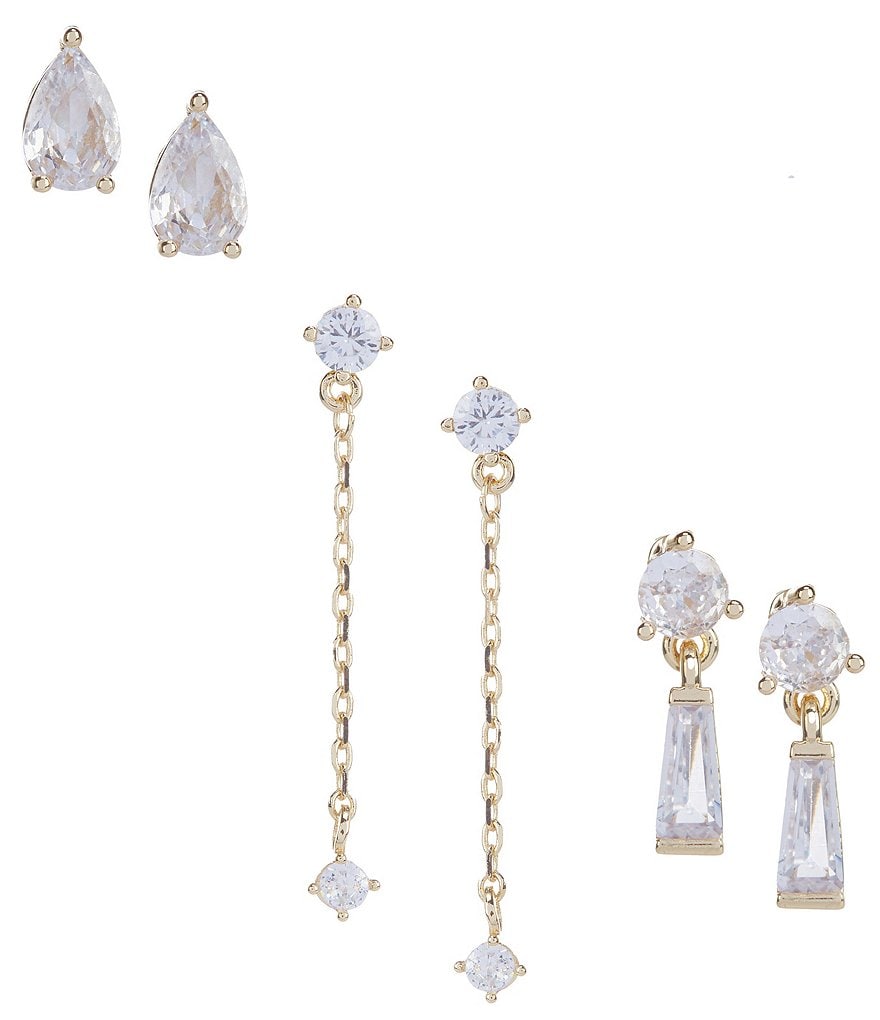 Waterproof Rhinestone Stud Earring Set