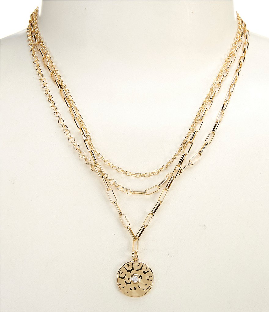 Anna & Ava Waterproof Delicate Short Multi Strand Pendant Necklace