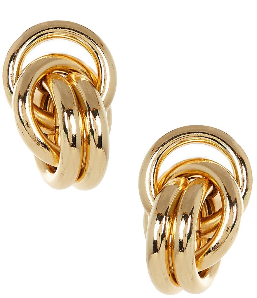 Waterproof Interlock Link Drop Earrings