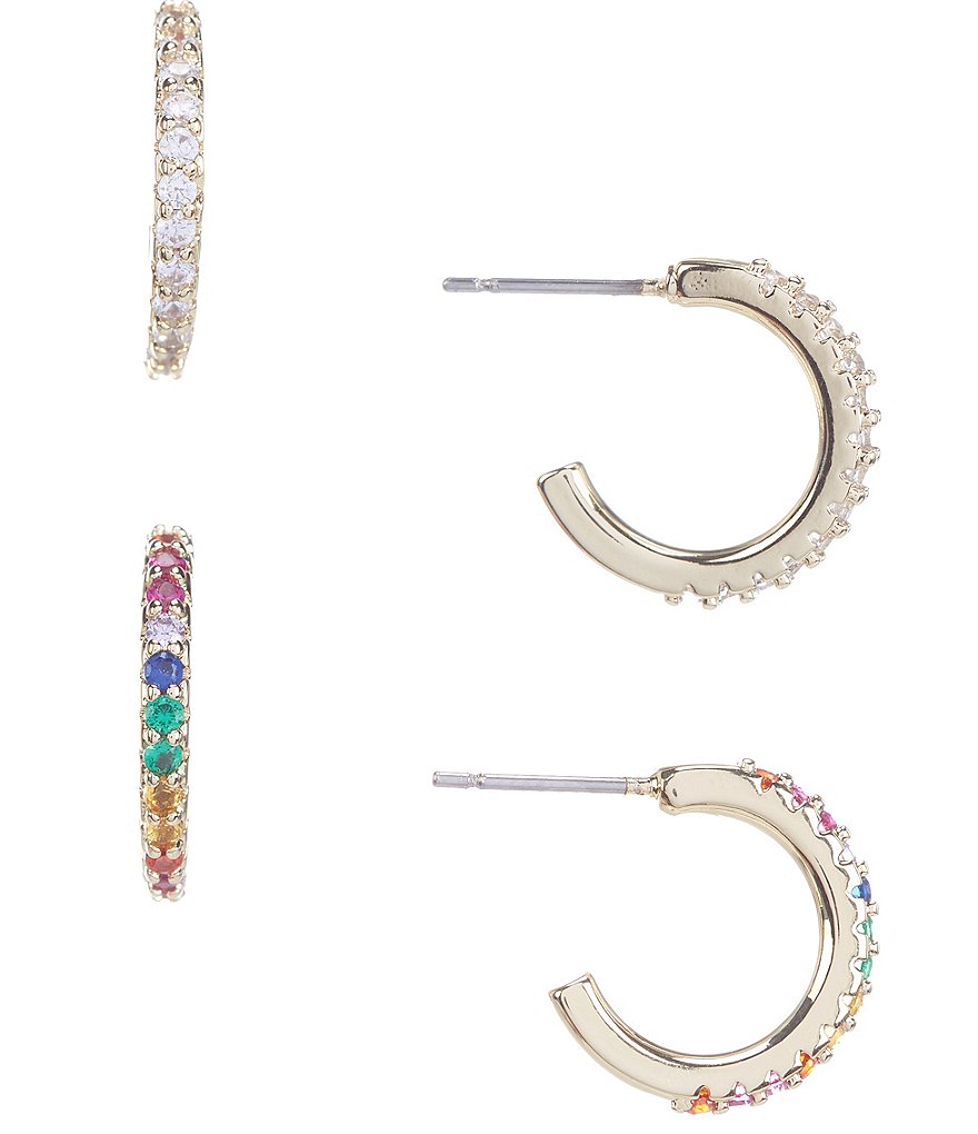 Waterproof Pave Hoop Earring Set