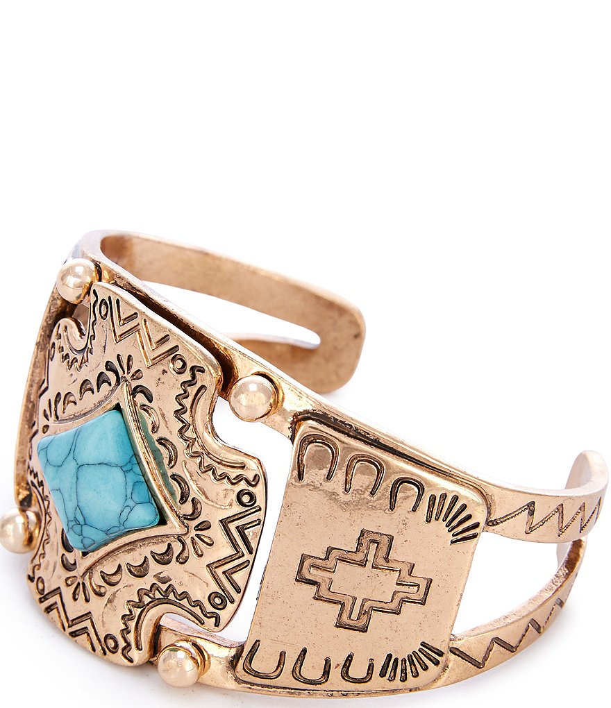 Western Cross Statement Cuff Bracelet