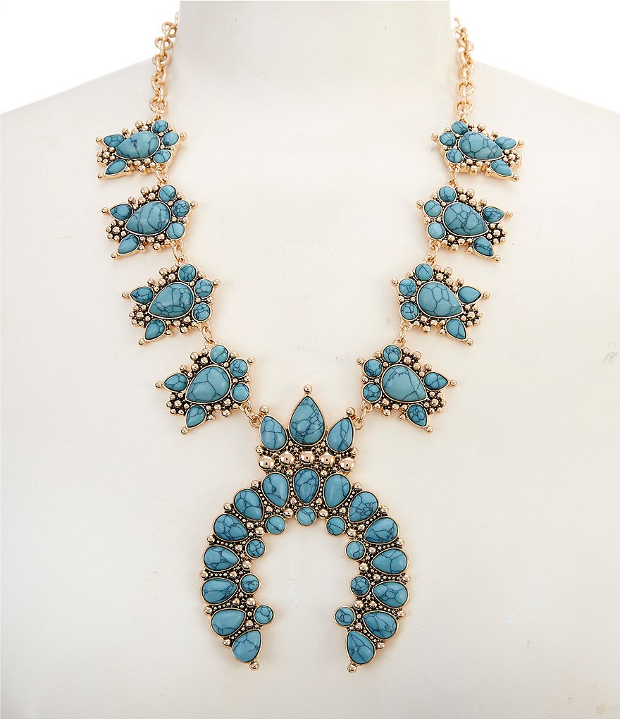 Western Squash Blossom Statement Necklace thumbnail 2