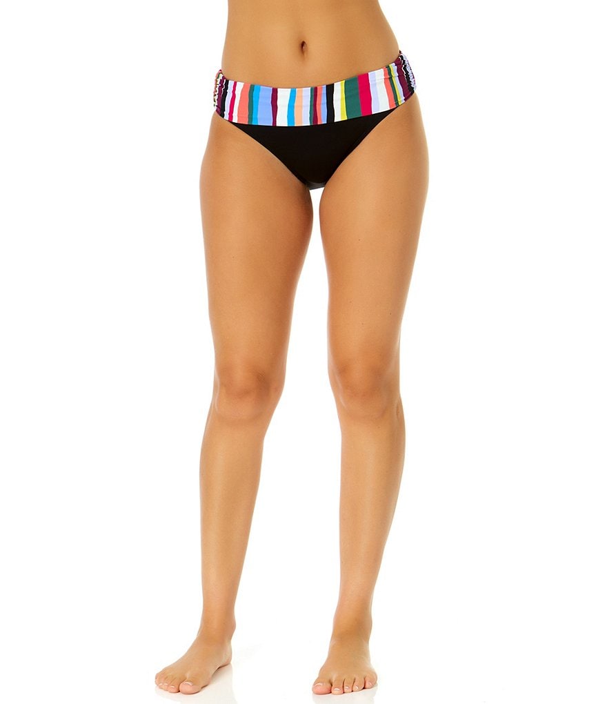 Lauren Ralph Lauren Beach Club Solids Shirred Band Hipster Swimsuit Bottom