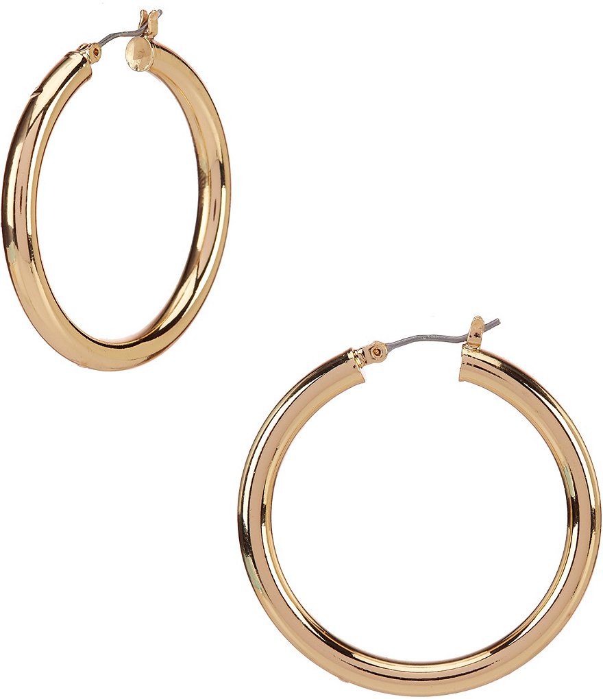 Anne Klein Medium Click Top Hoop Earrings | Dillard's