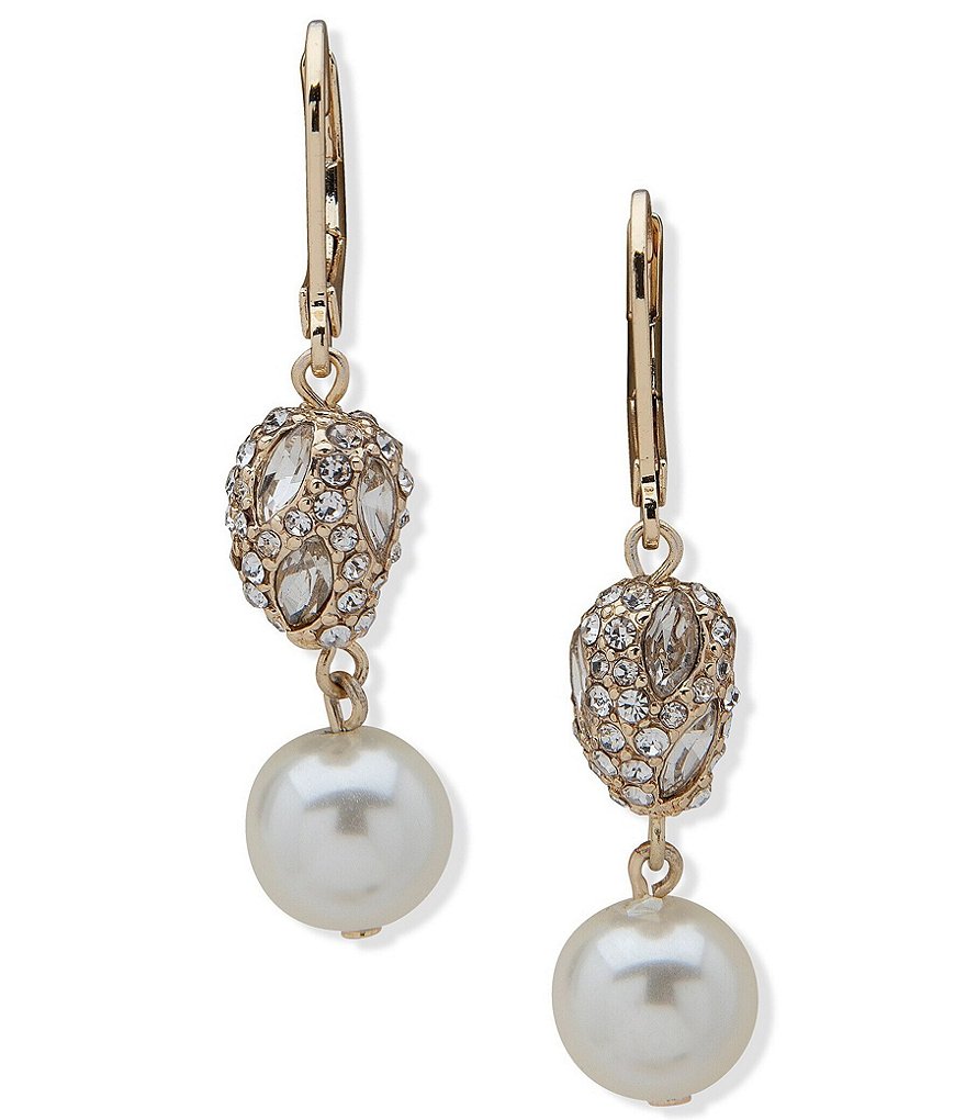 Anne klein deals pearl drop earrings